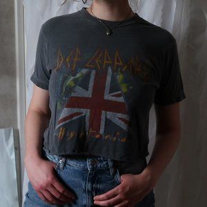 Def Leppard Crop Top S/M 100% Cotton